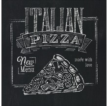 Illustration einer italienischen Pizza auf einer Tafel