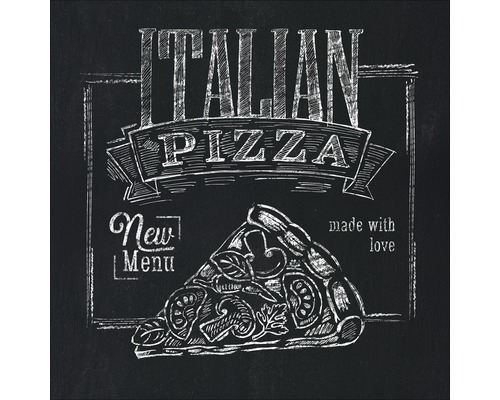 Glasbild Italian Pizza 20x20 cm GLA1013