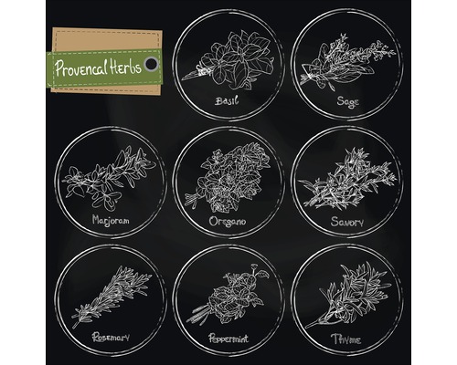 Glasbild Provencal Herbs 50x50 cm GLA1166