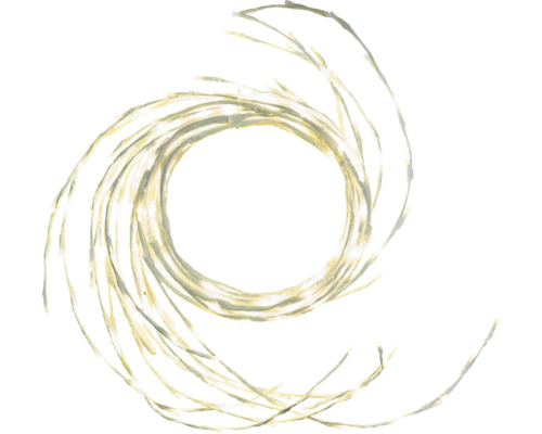 LED-Lichterkette spiralförmig aufgerollt