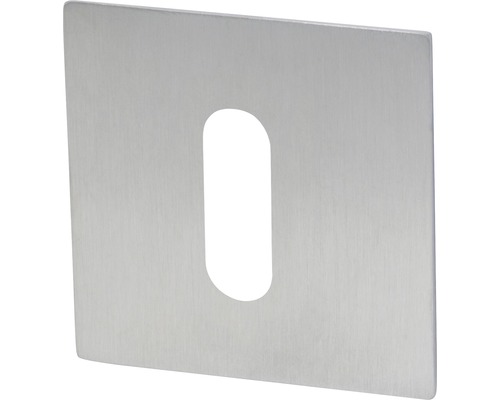 Rosettenpaar Plano eckig edelstahlfarben/lackiert BB 52x52 mm für Zimmertüren Schlüsselrosette aus Edelstahl
