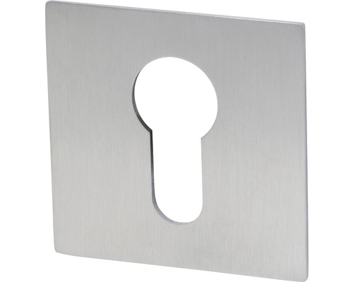 Rosettenpaar Plano eckig edelstahlfarben/lackiert PZ 52x52 mm für Zimmertüren Schlüsselrosette aus Metall