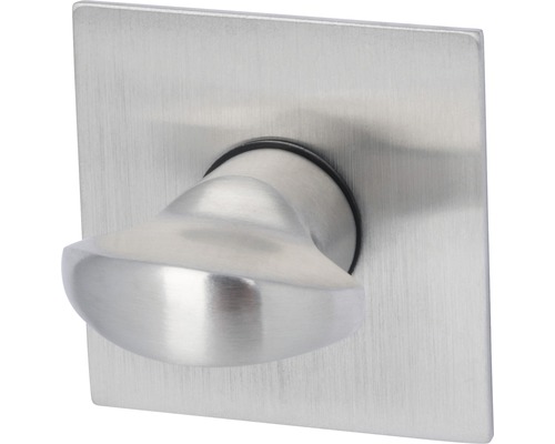 Rosettenpaar Plano eckig edelstahlfarben/lackiert WC 52x52 mm für Bad + WC Türen Türknopf aus Edelstahl mit quadratischer Rosette