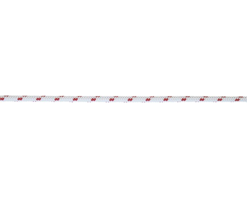 Turboleinen Polyester Ø 12 mm weiß-rot Meterware