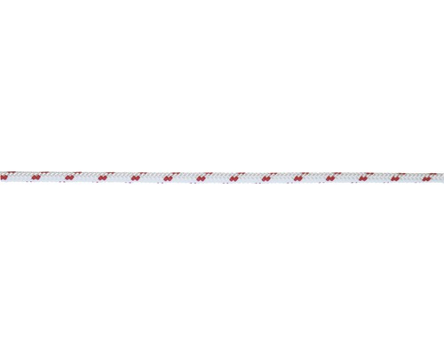 Turboleinen Polyester Ø 16 mm weiß-rot Meterware