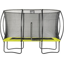 Trampolin EXIT Silhouette mit Sicherheitsnetz 244x366 cm lime
