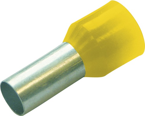 Haupa 270818 Aderendhülsen isoliert 6mm²/12mm gelb 100 Stück