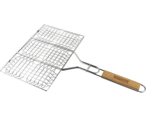 Grillkorb aus Edelstahl mit Holzgriff