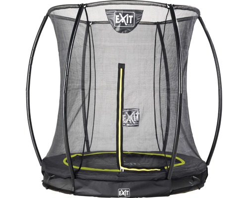 Trampolin EXIT Silhouette Ground mit Sicherheitsnetz Ø 183 cm schwarz