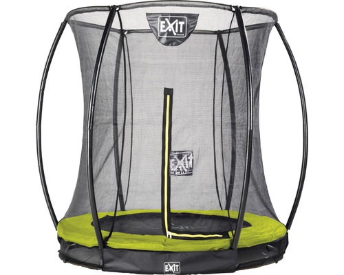 Trampolin EXIT Silhouette Ground mit Sicherheitsnetz Ø 183 cm lime