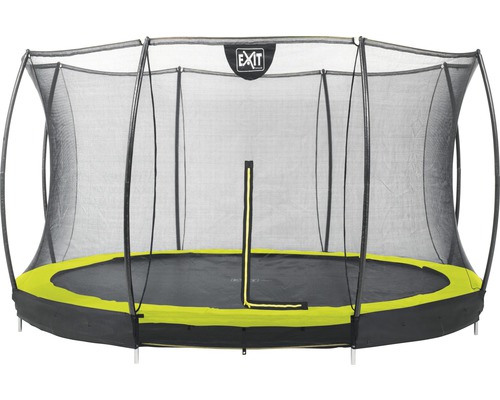 Trampolin EXIT Silhouette Ground mit Sicherheitsnetz Ø 366 cm lime