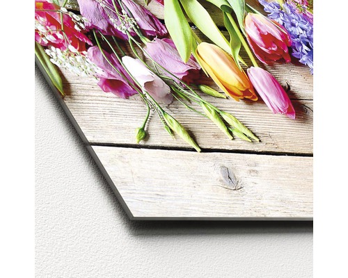 Blumen auf Holzbild
