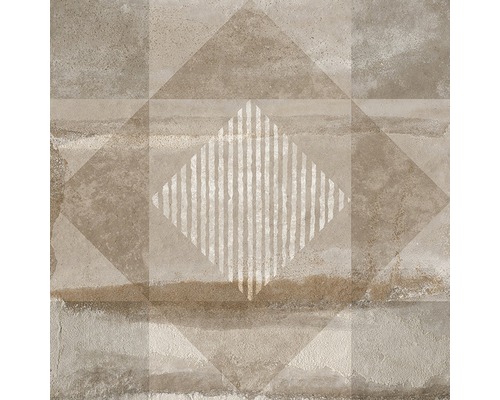 Feinsteinzeug Dekorfliese Brooklyn greige 33,15 x 33,15 cm Feinsteinzeug Dekorfliese Brooklyn greige 33,15 x 33,15 cm