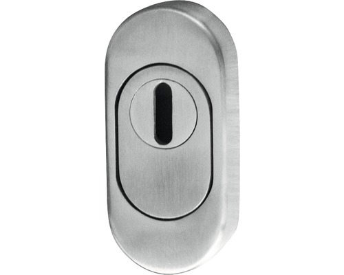 Schutzrosette PZ oval edelstahl/satiniert für Haus + Wohnungseingangstüren