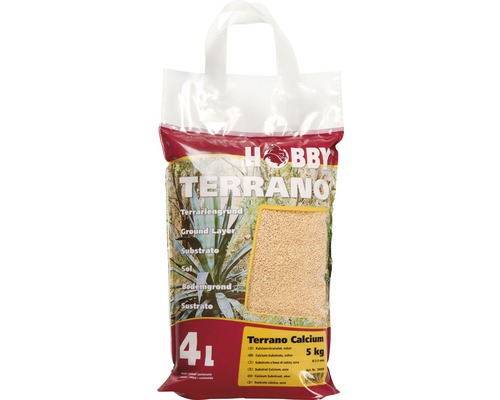 Bodengrund HOBBY Terrano Kalzium 5 kg rot Terrano Calcium Bodengrund für Terrarien, 4 Liter Sack