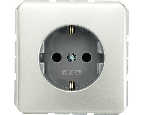 Jung CD 1520 PT Steckdose platin CD 500 Jung Schuko Steckdose mit metallem Rahmen