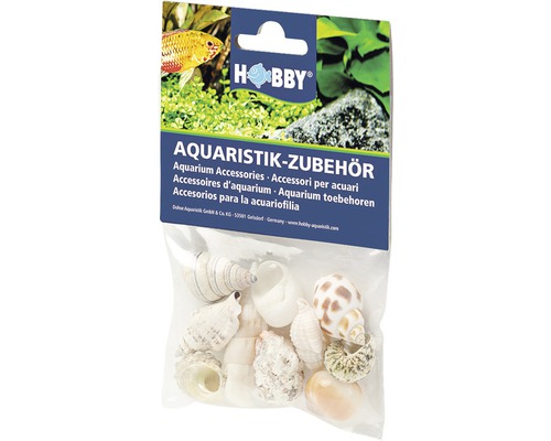 Aquariumdekoration Hobby Schneckenhäuser Sea Shells Set M 10 Stück Hobby Aquarium Zubehör: Verpackung mit verschiedenen Schneckenhäusern für das Aquarium