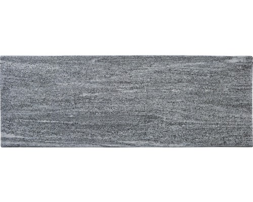 FLAIRSTONE Poolumrandung Beckenrandstein Arctic Gneis Element gerade grau 1 Längsseite gerundet 115 x 35 x 3 cm