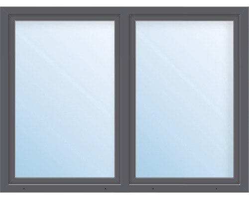Kunststofffenster 2-flg. ARON Basic weiß/anthrazit 1600x1200 mm