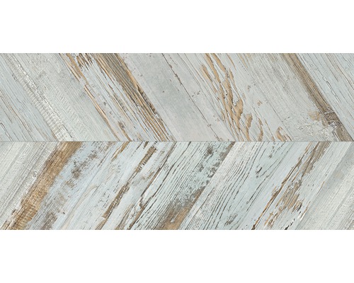 Keramikfliesen in Holzoptik mit Pfeilmuster