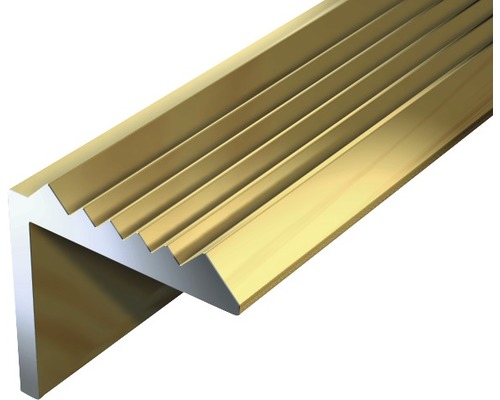 Treppenprofil Alu gold eloxiert 21x21x1,8 mm, 1 m Treppenprofil Alu gold eloxiert 21x21x1,8 mm, 1 m