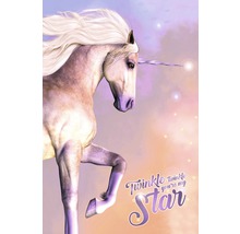 Illustration eines Einhorns mit dem Schriftzug Twinkle Twinkle You''re My Star