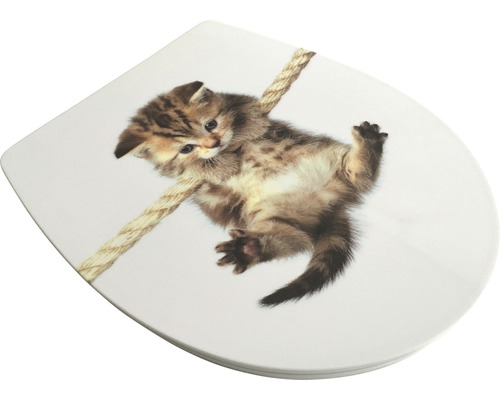 Toilettendeckel mit Katzenmotiv