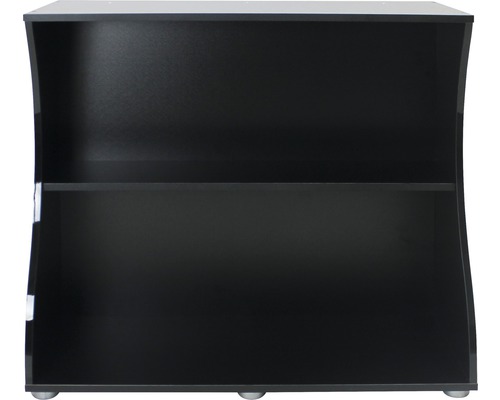 Aquarium Unterschrank Fluval Flex 123 l offen 88 x 44 x 76 cm schwarz Schwarzes Regal mit zwei Ebenen für die Aufbewahrung