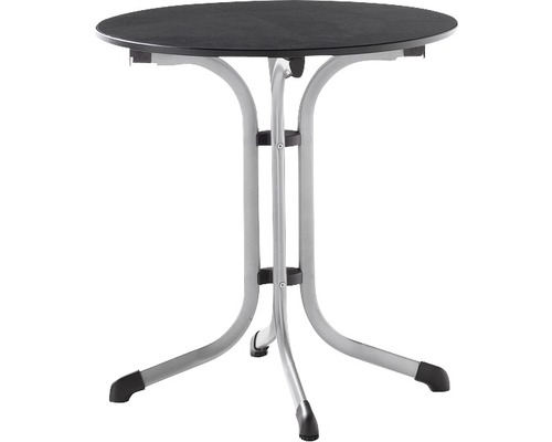 Gartentisch Sieger Vivodur klappbar 3125-50 68 cm Gestell aus Stahl in graphit, Gartentischplatte aus vivodur® in anthrazit Gartentisch Sieger Vivodur klappbar 3125-50 68 cm Gestell aus Stahl in graphit, Gartentischplatte aus vivodur® in anthrazit