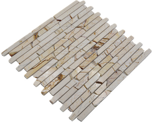 Mosaikfliese aus Naturstein, beige-braun, zur Wandgestaltung