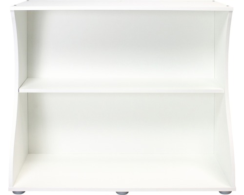 Aquarium Unterschrank Fluval Flex 123 l offen 88 x 44 x 76 cm weiß Weißes Regal mit zwei Fächern