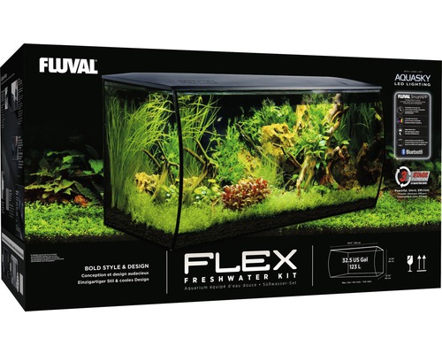 Fluval Flex Süßwasser Aquarium Komplettset Verpackung