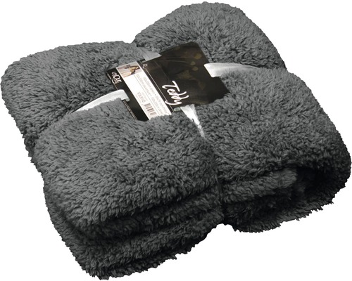 Wohndecke Teddy Plaid grau 150x200 cm Wohndecke Teddy Plaid grau 150x200 cm