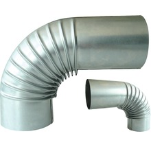 Zwei Ofenrohrbögen aus Metall