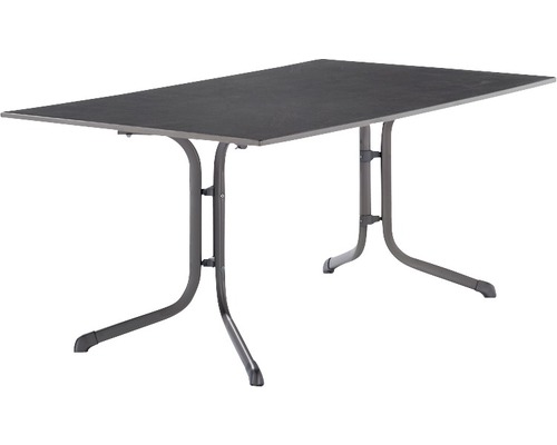 Gartentisch Sieger Vivodur klappbar 3180-55 165 x 95 cm Gestell aus Stahl in eisengrau, Gartentischplatte aus vivodur® in anthrazit Gartentisch Sieger Vivodur klappbar 3180-55 165 x 95 cm Gestell aus Stahl in eisengrau, Gartentischplatte aus vivodur® in anthrazit