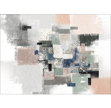 Abstraktes Wandbild mit geometrischen Formen