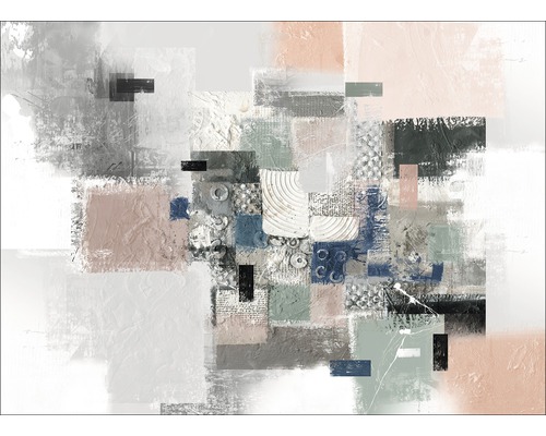 Abstraktes Wandbild mit geometrischen Formen