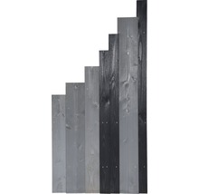 Holzpaneele in unterschiedlichen Grautönen