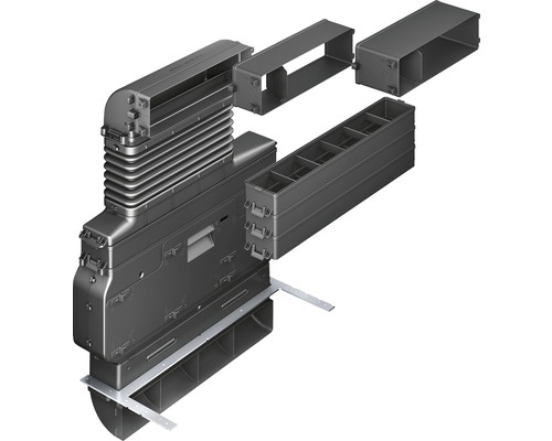 Umluft-Set Bosch für Kochfeld mit Dunstanzug HEZ381501 Abgassystem mit verschiedenen Bauteilen zur Installation