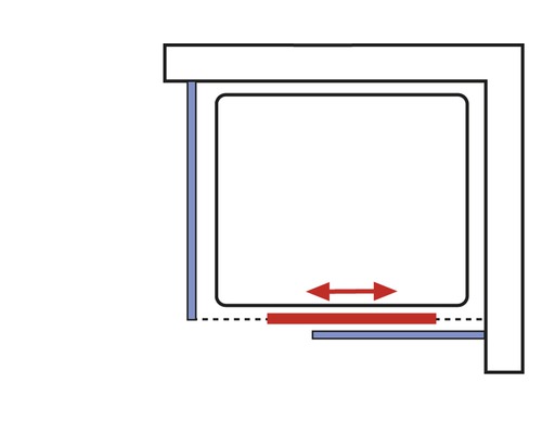 Schema einer Schublade mit Auszug