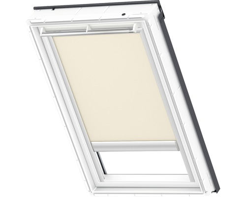 VELUX Verdunkelungsrollo uni sandbeige solarbetrieben Rahmen aluminium DSL S04 4556S