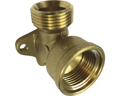 Winkelstück aus Messing mit Wandanschluss