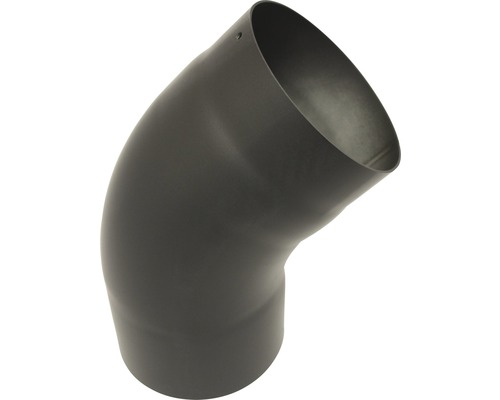 Ofenrohr-Bogen Ø130mm 45° senotherm lackiert schwarz metallic