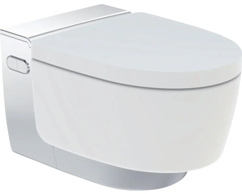 Dusch-WC Komplettanlage GEBERIT Aquaclean Mera Comfort weiß/glanzverchromt 	 146.210.21.1