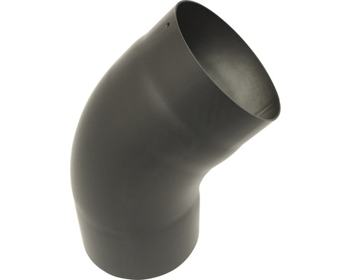 Ofenrohr-Bogen Ø150mm 45° senotherm lackiert schwarz metallic