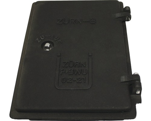 Ofentür aus Metall mit Zürn-Aufschrift