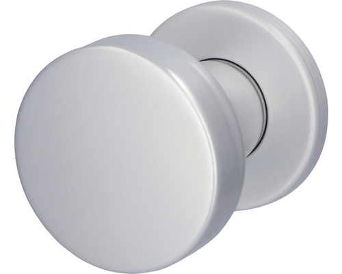 Türknopf auf Rosette alu F1 eloxiert Ø 50 mm für Haus + Wohnungseingangstüren Türknauf aus Metall