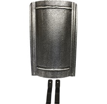 Ofenschirm gehämmert 90 cm schwarz silber