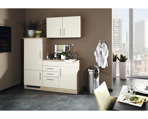 Held Möbel Singleküche mit Geräten Toronto 160 cm creme hochglanz zerlegt 909.6509 Held Möbel Singleküche mit Geräten Toronto 160 cm creme hochglanz zerlegt 909.6509