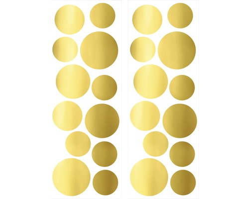 Wandsticker Punkte gold 25x70 cm